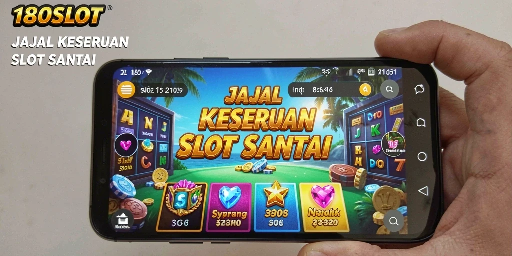 Tampilan gameplay 180SLOT yang ceria dan menarik.