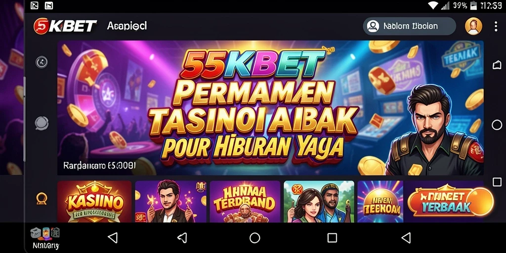 Tampilan gameplay menarik di 55KBET dengan berbagai permainan Kasino.