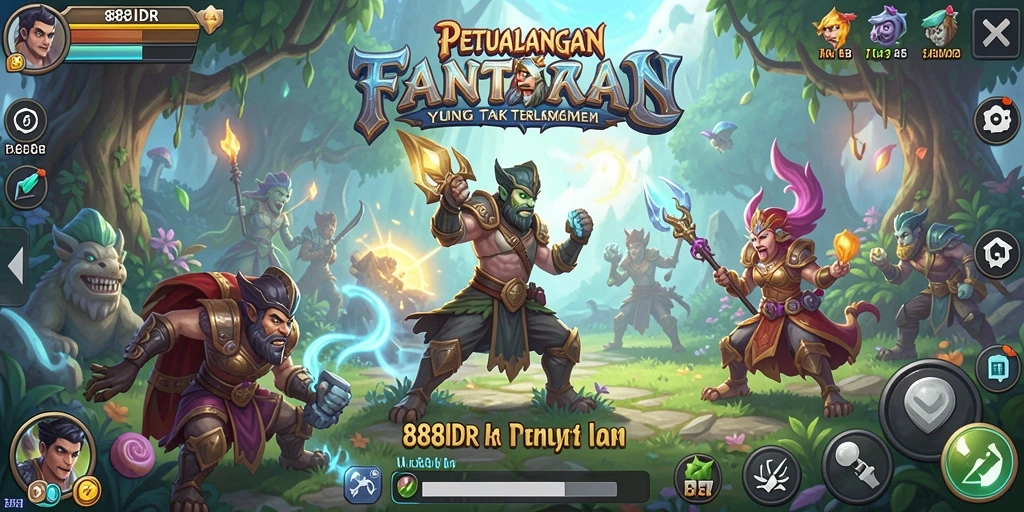 Tangkapan layar gameplay <strong>888IDR</strong> menampilkan aksi seru dalam petualangan RPG.