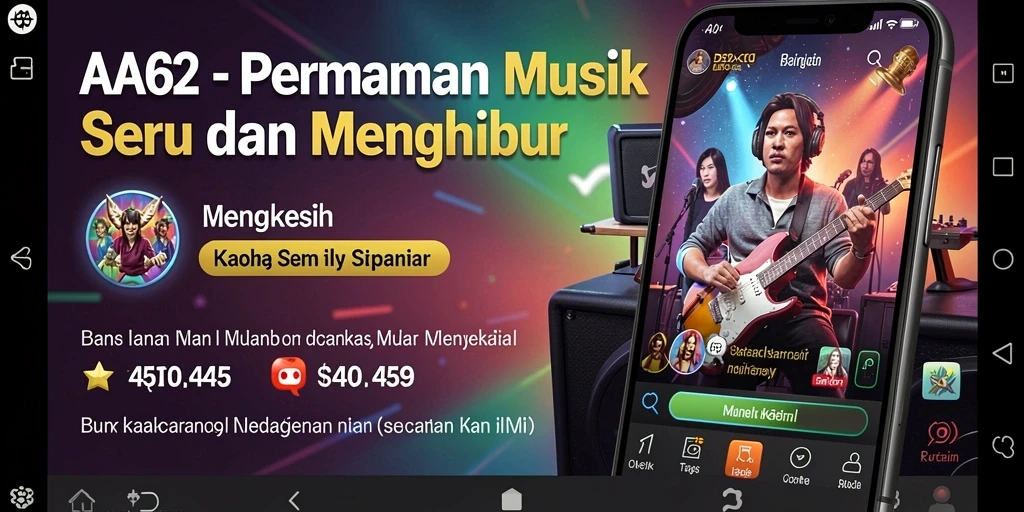 Tampilan gameplay dari AA62 yang penuh warna dan interaktif.