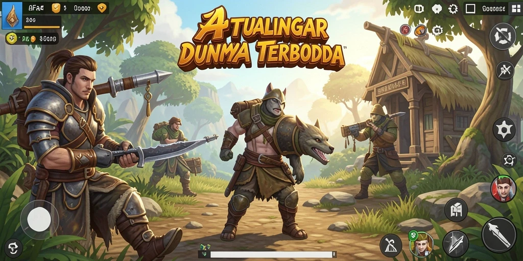 Screenshot utama AFAF menampilkan petualangan mendebarkan di dunia terbuka.