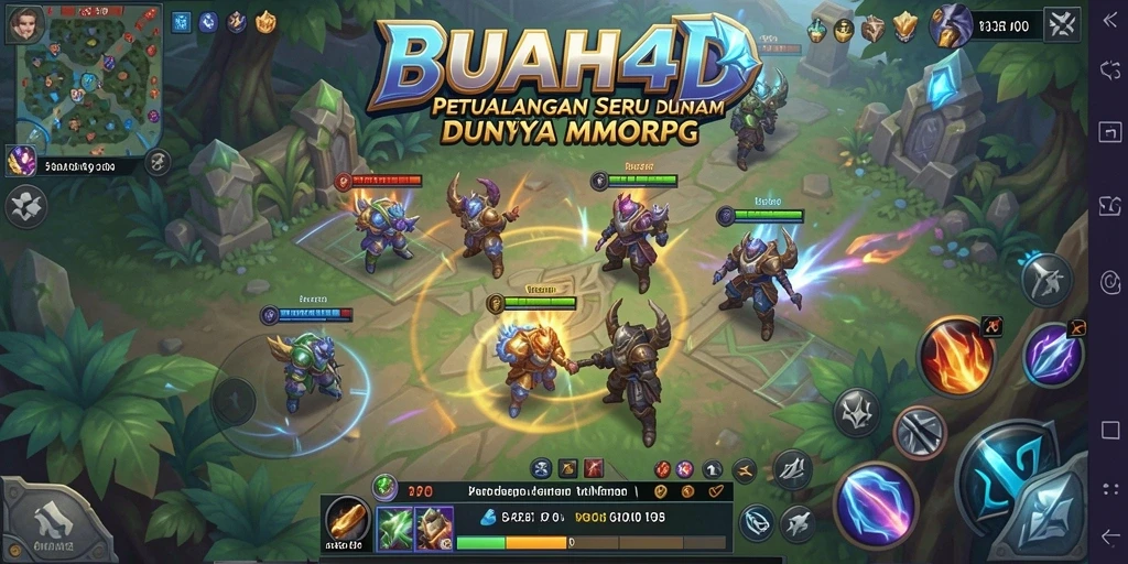 Screenshot gameplay BUAH4D yang menunjukkan aksi seru dalam MMORPG.