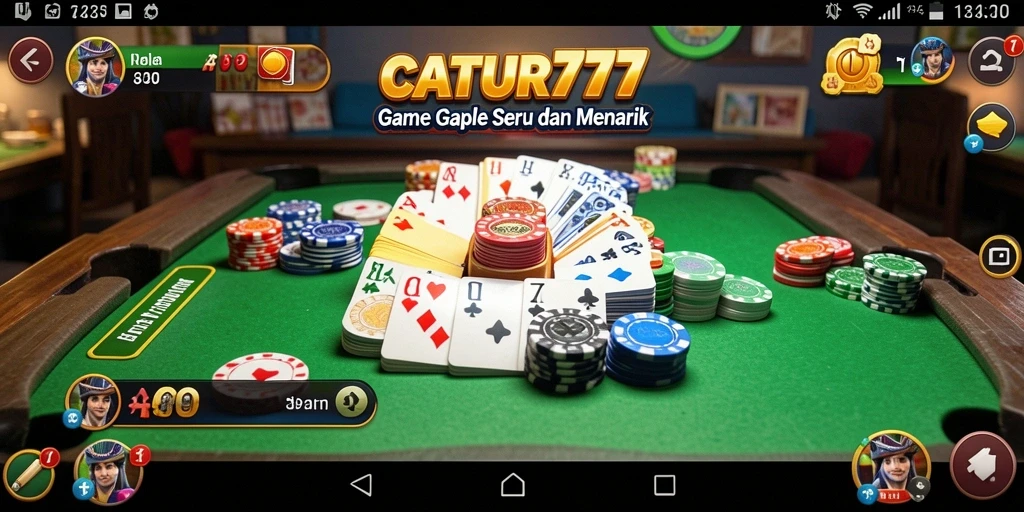Screenshot gameplay seru dari CATUR777 saat bermain Gaple.