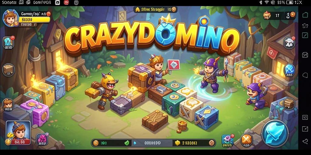 Tampilan gameplay seru dari CRAZYDOMINO dengan strategi mendebarkan.