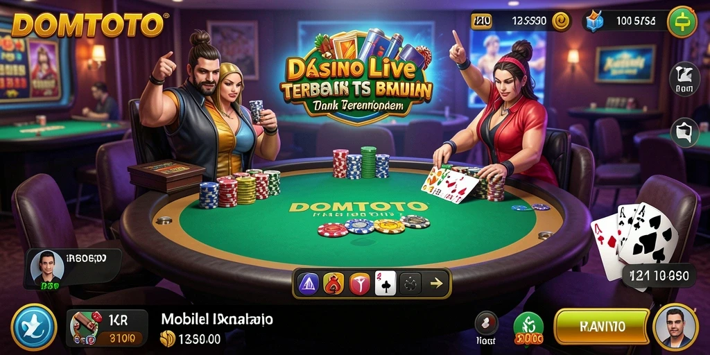Screenshot gameplay <strong>DOMTOTO</strong> yang menunjukkan suasana kasino langsung yang nyata.
