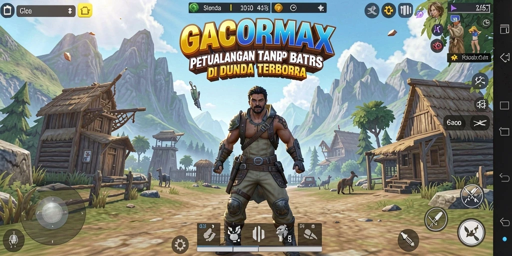Tangkapan layar menampilkan aksi mendebarkan dalam dunia terbuka GACORMAX.