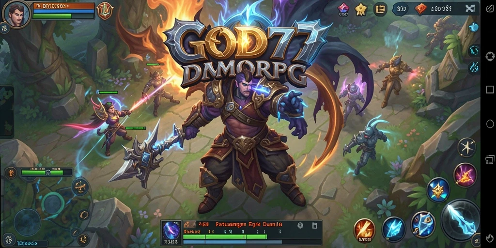 Screenshot permainan GOD77 menampilkan aksi seru dalam dunia MMORPG.