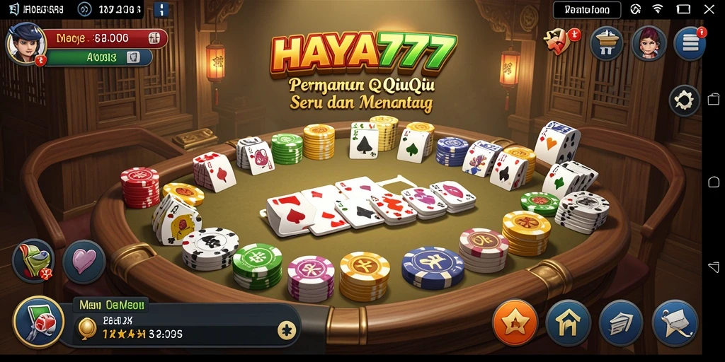 Screenshot utama HAYA777 menampilkan momen seru permainan QiuQiu.