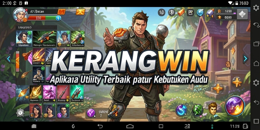 Tampilan utama KERANGWIN dengan daftar tugas dan pengingat.