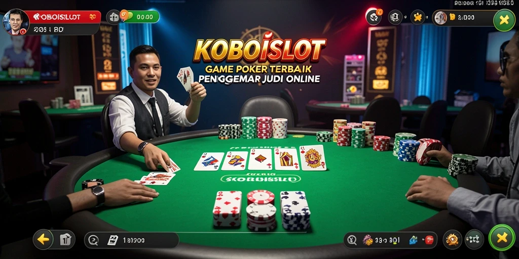 Screenshot gameplay KOBOISLOT menampilkan keseruan bermain poker.