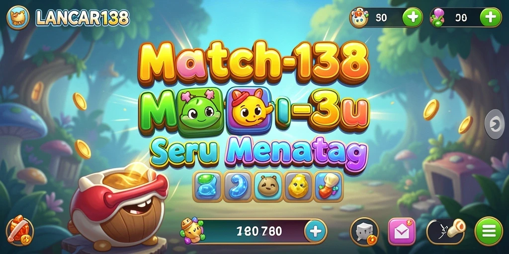 Tampilan gameplay seru dalam LANCAR138 Match-3.