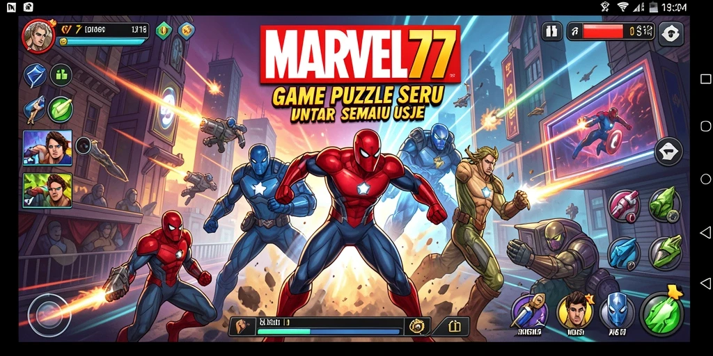 Screenshot gameplay MARVEL77 menunjukkan aksinya yang seru dan menantang.