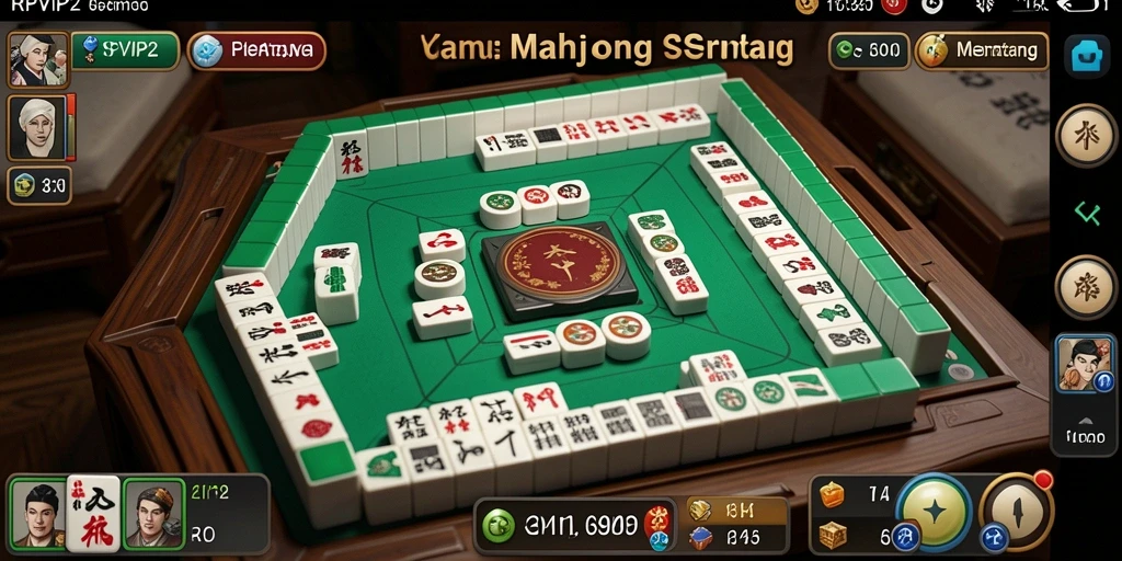 Tampilan gameplay RPVIP2 saat bermain Mahjong yang seru dan menantang.