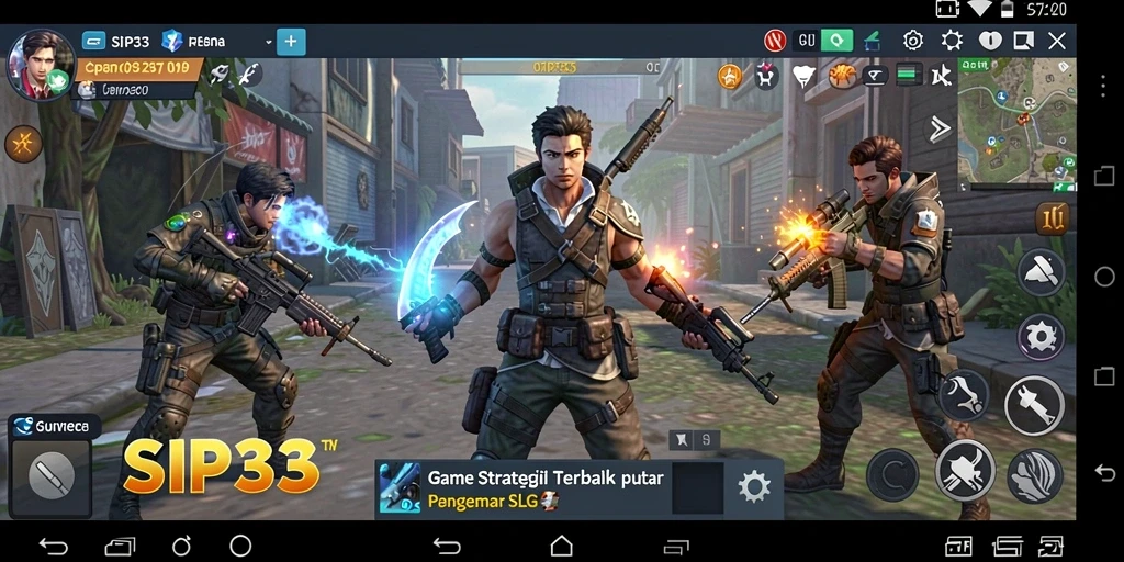 Tampilan gameplay menarik dengan pertarungan strategis di SIP33.