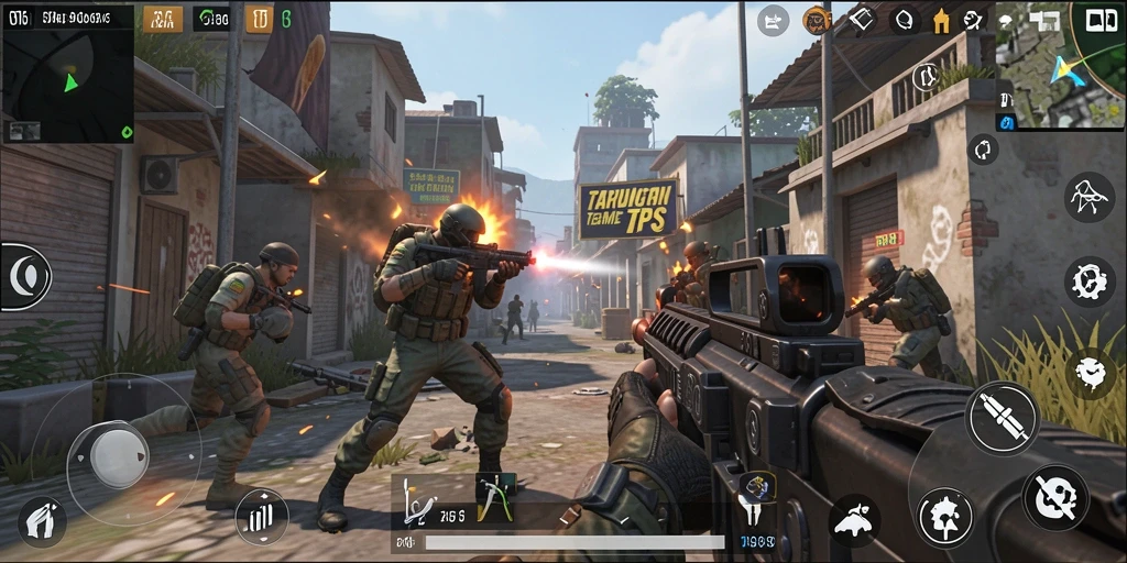 Screenshot T6 menampilkan aksi pertempuran yang intens.