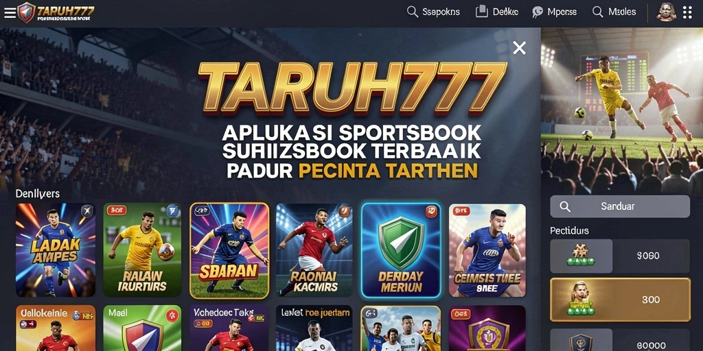 Screenshot TARUH777 menampilkan antarmuka sportsbook yang menarik dan mudah digunakan.