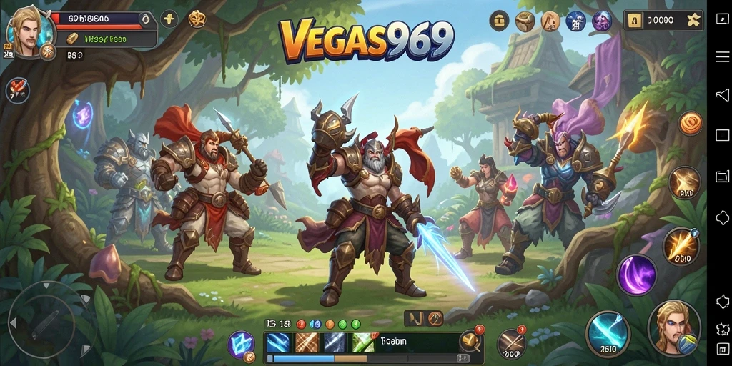 Screenshot utama VEGAS969 menunjukkan aksi seru dalam petualangan RPG.