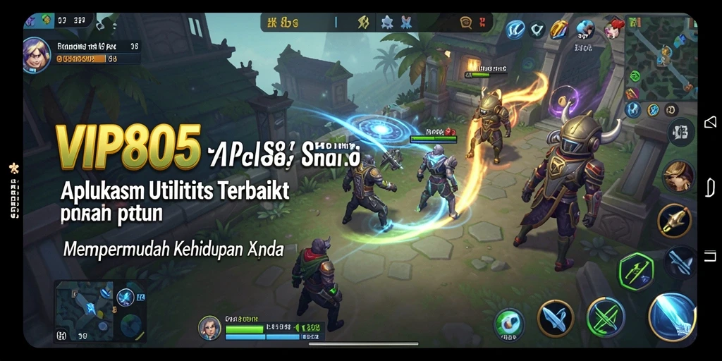 Tampilan screenshot aplikasi VIP805 dengan antarmuka yang ramah pengguna.