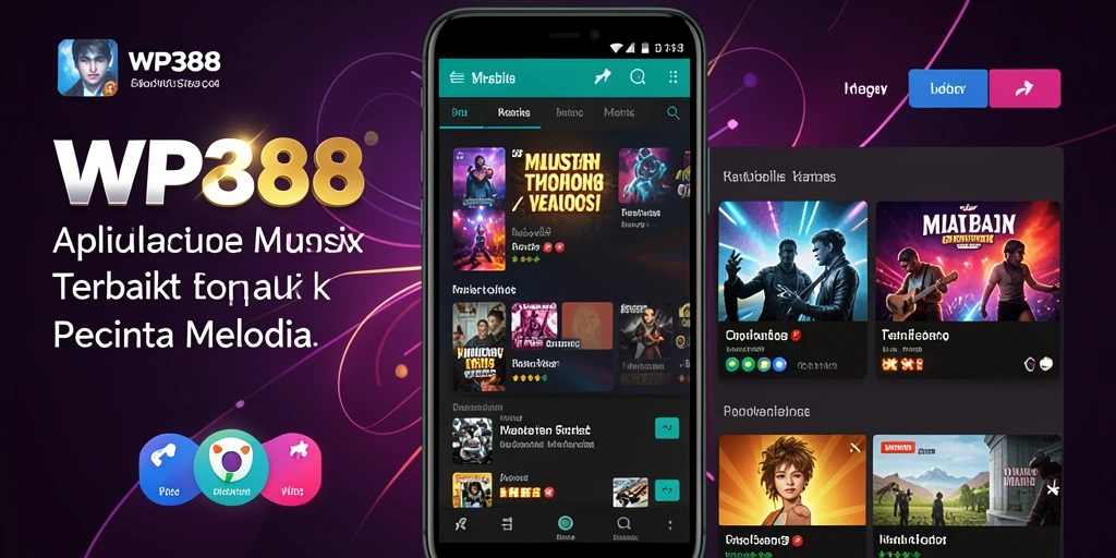 Screenshot utama WP888 menunjukkan pengguna menikmati fitur karaoke.