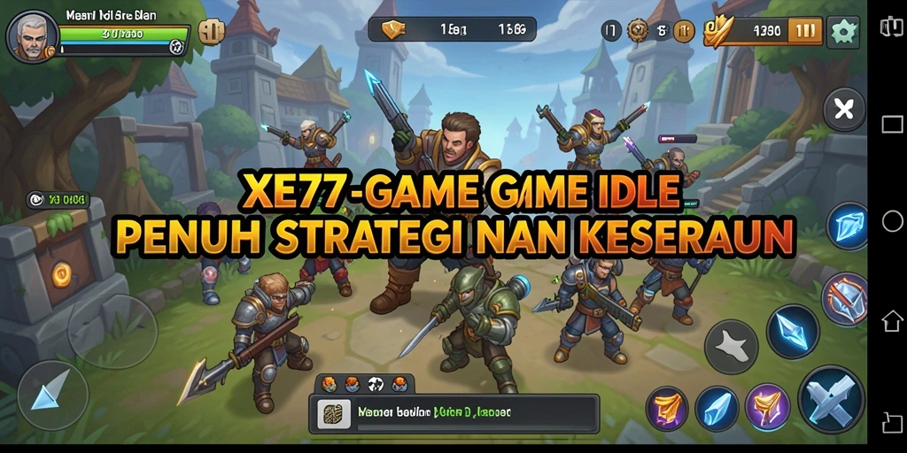 Tampilan gameplay XE77 yang seru dan interaktif dalam genre Idle.