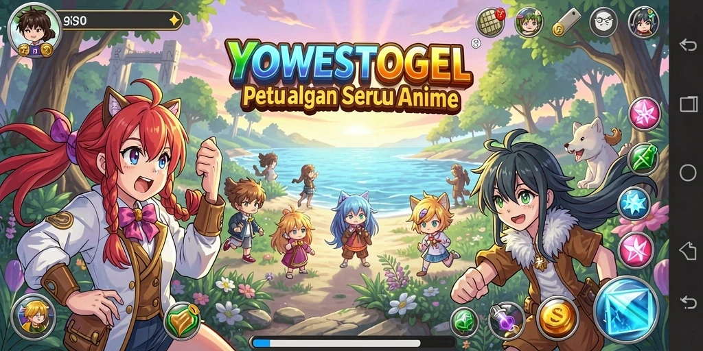 Tampilan gameplay seru dan dinamis dalam YOWESTOGEL.